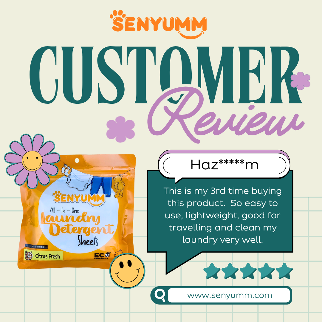 SENYUMM Eco-friendly Laundry Detergent Sheets - Citrus Fresh + Peace 2 Packs