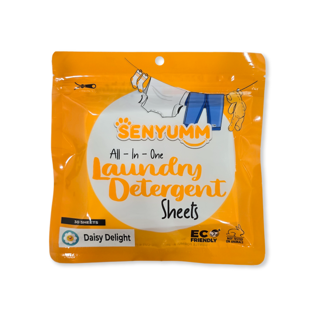 SENYUMM Eco-friendly Laundry Detergent Sheets - Daisy Delight