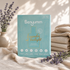 Senyumm Lavender at Twilight Deep Clean+ laundry detergent sheets, 30 sheets for up to 60 washes, 10-day long-lasting fragrance, dissolvable laundry sheet with lavender sprigs and folded towels.